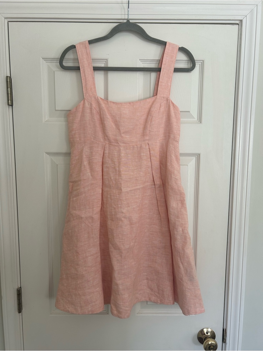 Banana Republic Pink Linen Blend Sleeveless A-Line Dress